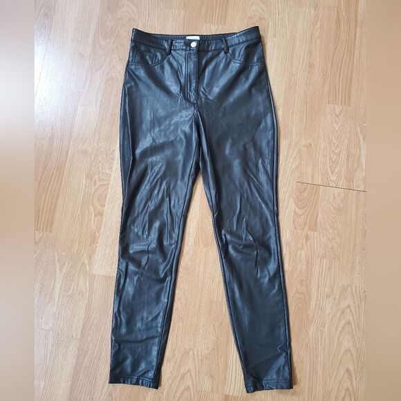Wilfred Free High-Waist Vegan Leather Pants sz 6=28×27 - Picture 5 of 13